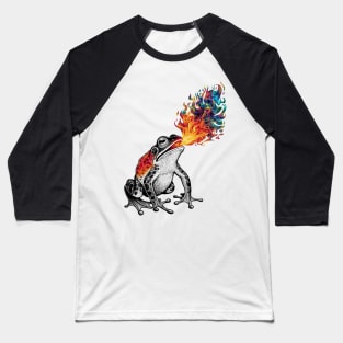 Fire Breathing Frog Baseball T-Shirt